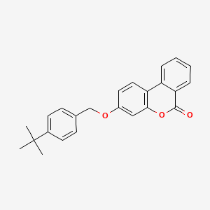 molecular formula C24H22O3 B11161587 3-[(4-tert-butylbenzyl)oxy]-6H-benzo[c]chromen-6-one 