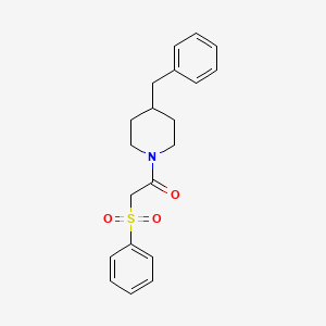 molecular formula C20H23NO3S B11161588 1-(4-Benzylpiperidin-1-yl)-2-(phenylsulfonyl)ethanone 