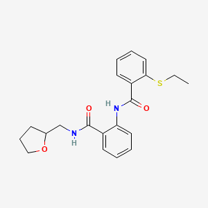 2-(ethylsulfanyl)-N-{2-[(tetrahydrofuran-2-ylmethyl)carbamoyl]phenyl}benzamide