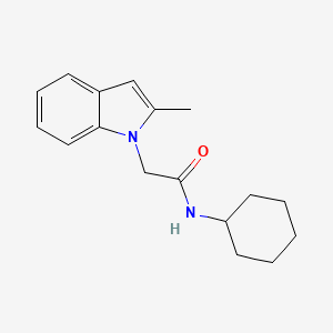 molecular formula C17H22N2O B11161646 1H-Indole-1-acetamide, N-cyclohexyl-2-methyl- CAS No. 163629-07-0