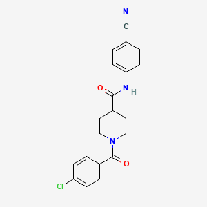 1-(4-chlorobenzoyl)-N-(4-cyanophenyl)piperidine-4-carboxamide