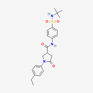 N-[4-(tert-butylsulfamoyl)phenyl]-1-(4-ethylphenyl)-5-oxopyrrolidine-3-carboxamide