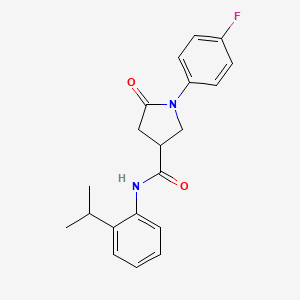 1-(4-fluorophenyl)-5-oxo-N-[2-(propan-2-yl)phenyl]pyrrolidine-3-carboxamide