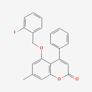 5-[(2-fluorobenzyl)oxy]-7-methyl-4-phenyl-2H-chromen-2-one