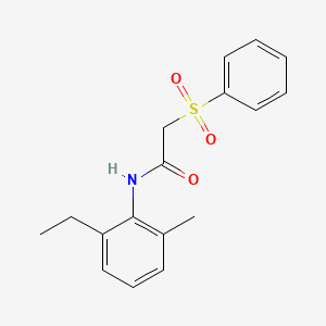 molecular formula C17H19NO3S B11161722 N-(2-ethyl-6-methylphenyl)-2-(phenylsulfonyl)acetamide 