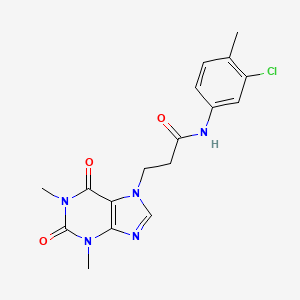 N-(3-chloro-4-methylphenyl)-3-(1,3-dimethyl-2,6-dioxo-1,2,3,6-tetrahydro-7H-purin-7-yl)propanamide