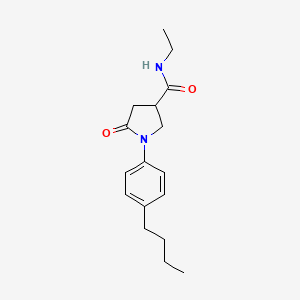 molecular formula C17H24N2O2 B11161730 1-(4-butylphenyl)-N-ethyl-5-oxopyrrolidine-3-carboxamide 