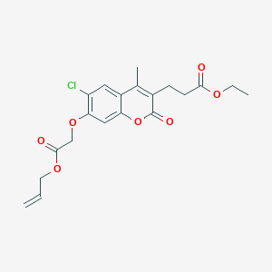 ethyl 3-{7-[2-(allyloxy)-2-oxoethoxy]-6-chloro-4-methyl-2-oxo-2H-chromen-3-yl}propanoate