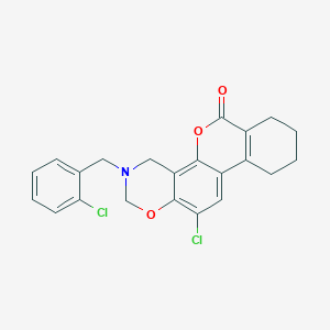 12-chloro-3-(2-chlorobenzyl)-3,4,7,8,9,10-hexahydro-2H,6H-benzo[3,4]chromeno[8,7-e][1,3]oxazin-6-one