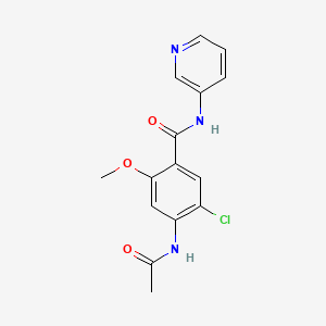 4-(acetylamino)-5-chloro-2-methoxy-N-(pyridin-3-yl)benzamide