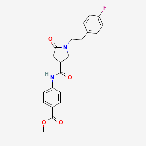 Methyl 4-[({1-[2-(4-fluorophenyl)ethyl]-5-oxopyrrolidin-3-yl}carbonyl)amino]benzoate