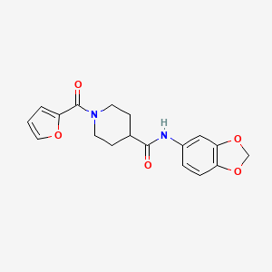 N-(1,3-benzodioxol-5-yl)-1-(furan-2-ylcarbonyl)piperidine-4-carboxamide