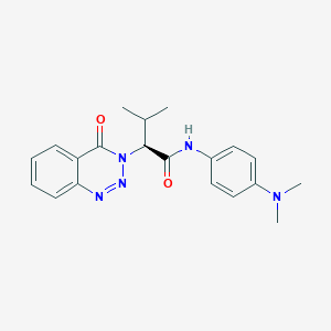 molecular formula C20H23N5O2 B11161777 (2S)-N-[4-(dimethylamino)phenyl]-3-methyl-2-(4-oxo-1,2,3-benzotriazin-3(4H)-yl)butanamide 