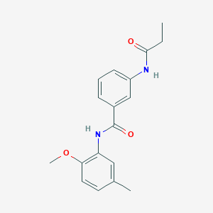 molecular formula C18H20N2O3 B11161825 N-(2-methoxy-5-methylphenyl)-3-(propanoylamino)benzamide 