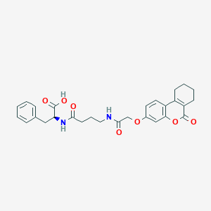 molecular formula C28H30N2O7 B11161860 N-[4-({[(6-oxo-7,8,9,10-tetrahydro-6H-benzo[c]chromen-3-yl)oxy]acetyl}amino)butanoyl]-L-phenylalanine 