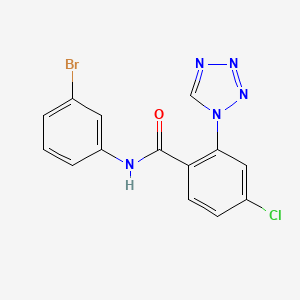 molecular formula C14H9BrClN5O B11161881 N-(3-bromophenyl)-4-chloro-2-(1H-tetrazol-1-yl)benzamide 