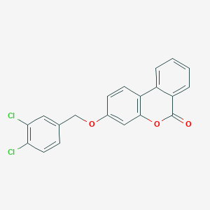 molecular formula C20H12Cl2O3 B11161888 3-[(3,4-dichlorobenzyl)oxy]-6H-benzo[c]chromen-6-one 