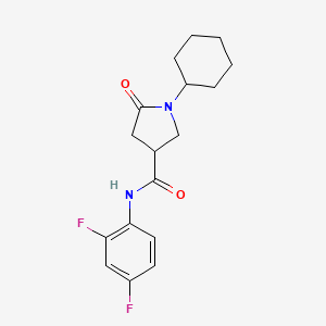 molecular formula C17H20F2N2O2 B11161896 1-cyclohexyl-N-(2,4-difluorophenyl)-5-oxopyrrolidine-3-carboxamide 