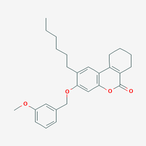 2-hexyl-3-[(3-methoxybenzyl)oxy]-7,8,9,10-tetrahydro-6H-benzo[c]chromen-6-one