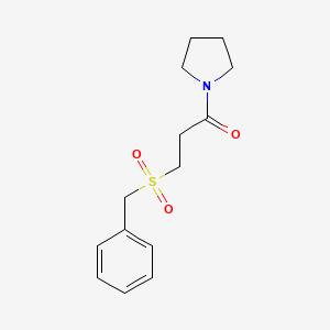 molecular formula C14H19NO3S B11161937 3-(Benzylsulfonyl)-1-(pyrrolidin-1-yl)propan-1-one 