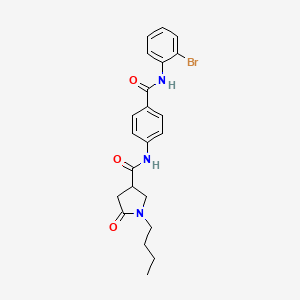 N-{4-[(2-bromophenyl)carbamoyl]phenyl}-1-butyl-5-oxopyrrolidine-3-carboxamide