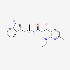 1-ethyl-N-[1-(1H-indol-3-yl)propan-2-yl]-7-methyl-4-oxo-1,4-dihydro-1,8-naphthyridine-3-carboxamide