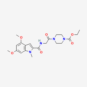 ethyl 4-{N-[(4,6-dimethoxy-1-methyl-1H-indol-2-yl)carbonyl]glycyl}piperazine-1-carboxylate