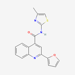 2-(furan-2-yl)-N-(4-methyl-1,3-thiazol-2-yl)quinoline-4-carboxamide