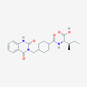 molecular formula C22H29N3O5 B11161967 N-({trans-4-[(2,4-dioxo-1,4-dihydroquinazolin-3(2H)-yl)methyl]cyclohexyl}carbonyl)-L-isoleucine 