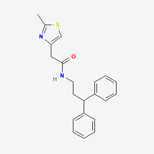 molecular formula C21H22N2OS B11161976 N-(3,3-diphenylpropyl)-2-(2-methyl-1,3-thiazol-4-yl)acetamide 