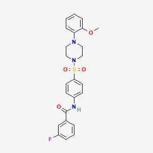 molecular formula C24H24FN3O4S B11161997 3-fluoro-N-(4-{[4-(2-methoxyphenyl)piperazin-1-yl]sulfonyl}phenyl)benzamide 