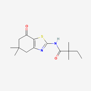 N-(5,5-dimethyl-7-oxo-4,5,6,7-tetrahydro-1,3-benzothiazol-2-yl)-2,2-dimethylbutanamide