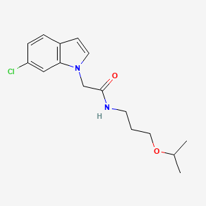 2-(6-chloro-1H-indol-1-yl)-N-[3-(propan-2-yloxy)propyl]acetamide