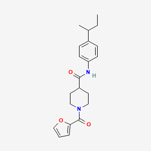 molecular formula C21H26N2O3 B11162075 N-[4-(butan-2-yl)phenyl]-1-(furan-2-ylcarbonyl)piperidine-4-carboxamide 