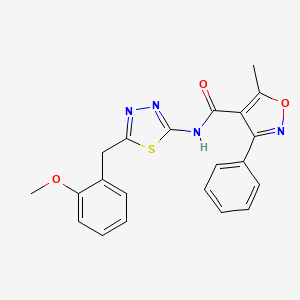 N-[5-(2-methoxybenzyl)-1,3,4-thiadiazol-2-yl]-5-methyl-3-phenyl-1,2-oxazole-4-carboxamide