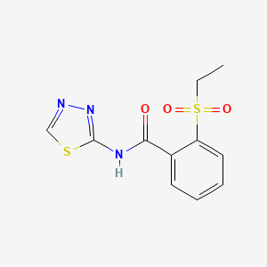 molecular formula C11H11N3O3S2 B11162141 2-(ethylsulfonyl)-N-(1,3,4-thiadiazol-2-yl)benzamide 