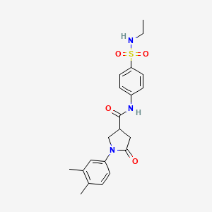 1-(3,4-dimethylphenyl)-N-[4-(ethylsulfamoyl)phenyl]-5-oxopyrrolidine-3-carboxamide