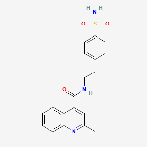 2-methyl-N-[2-(4-sulfamoylphenyl)ethyl]quinoline-4-carboxamide