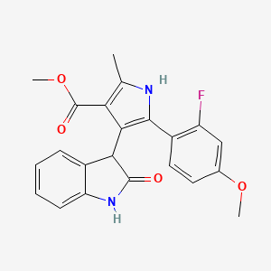 methyl 5-(2-fluoro-4-methoxyphenyl)-2-methyl-4-(2-oxo-2,3-dihydro-1H-indol-3-yl)-1H-pyrrole-3-carboxylate