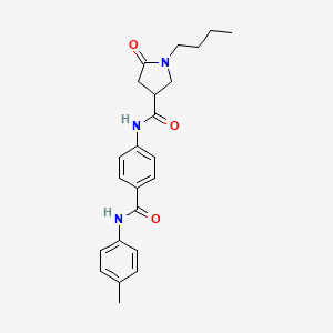 1-butyl-N-{4-[(4-methylphenyl)carbamoyl]phenyl}-5-oxopyrrolidine-3-carboxamide