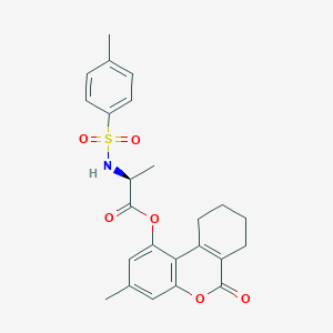 (3-methyl-6-oxo-7,8,9,10-tetrahydrobenzo[c]chromen-1-yl) (2S)-2-[(4-methylphenyl)sulfonylamino]propanoate