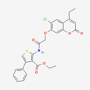 ethyl 2-({[(6-chloro-4-ethyl-2-oxo-2H-chromen-7-yl)oxy]acetyl}amino)-4-phenylthiophene-3-carboxylate