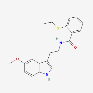 2-(ethylsulfanyl)-N-[2-(5-methoxy-1H-indol-3-yl)ethyl]benzamide