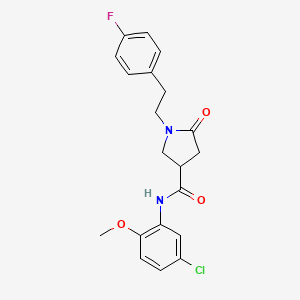 N-(5-chloro-2-methoxyphenyl)-1-[2-(4-fluorophenyl)ethyl]-5-oxopyrrolidine-3-carboxamide