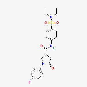 N-[4-(diethylsulfamoyl)phenyl]-1-(4-fluorophenyl)-5-oxopyrrolidine-3-carboxamide