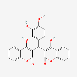 4-hydroxy-3-[(3-hydroxy-4-methoxyphenyl)(4-hydroxy-2-oxo-2H-chromen-3-yl)methyl]-2H-chromen-2-one