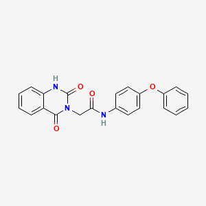 molecular formula C22H17N3O4 B11162260 2-(2-hydroxy-4-oxoquinazolin-3(4H)-yl)-N-(4-phenoxyphenyl)acetamide 