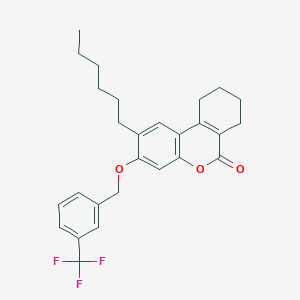 2-hexyl-3-{[3-(trifluoromethyl)benzyl]oxy}-7,8,9,10-tetrahydro-6H-benzo[c]chromen-6-one