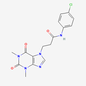 N-(4-chlorophenyl)-3-(1,3-dimethyl-2,6-dioxo-1,2,3,6-tetrahydro-7H-purin-7-yl)propanamide