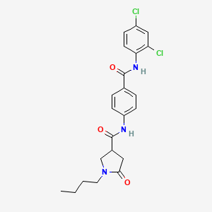 1-butyl-N-{4-[(2,4-dichlorophenyl)carbamoyl]phenyl}-5-oxopyrrolidine-3-carboxamide